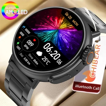 Bluetooth Hovor Mužov Smart Hodinky 1.6 Palcový 454*454 Pixel HD Displej, Vodotesné Fitness Náramok Bezdrôtové Nabíjanie, NFC Smartwatch Muž