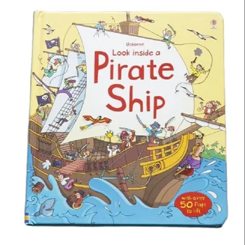 Británie anglický 3D Pozrieť Dovnútra Pirátskej lodi klapka knihu Vzdelávanie Detí deti čítanie vzdelávania chlapec darček nad 50 klapky