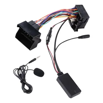 Car Audio Adaptér s Mikrofónom Audio Rádio Hudby AUX kábel Kábel Adaptéra Nastaviť Konektor