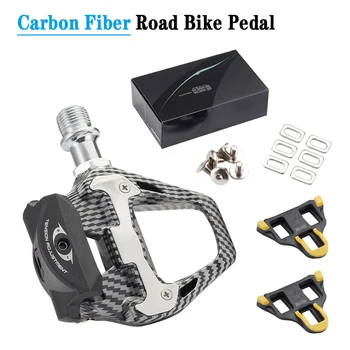 Carbon Fiber Cestnej Bike Pedál Vhodný pre SPD / Keo Self-locking Profesionálne Ultra ľahké Pedále Bicykla Kvalitné Diely