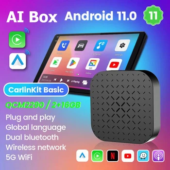 CarlinKit Základné Bezdrôtový CarPlay Android Auto box CarPlay AI box Android 11 iptv Netflix Youtube 5G WiFi Qualcomm Auto Smart box