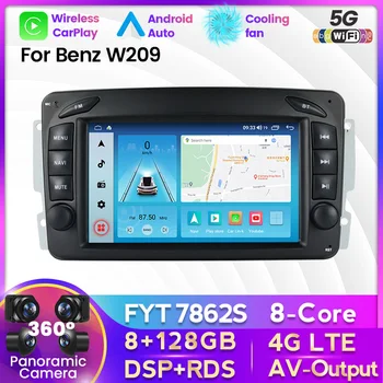 CarPlay AUTO Android Rádio Stereo Auto Multimediálny Prehrávač Pre Mercedes Benz W203 Vito W639 W168 VaneoCLK W209 W210M/Ml Navigáciu