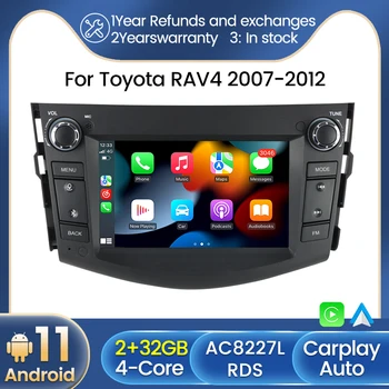 Carplay Auto RDS 2G+32 G Android 11 autorádia Multimediálny Prehrávač pre Toyota RAV4 2006 2007-2011 2012 Stereo GPS Navigácie