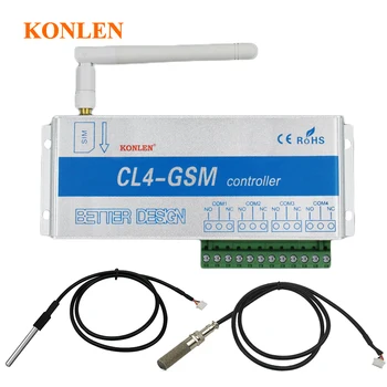 CL4 GSM Relé Regulátora Teploty Vlhkosti Snímač SMS Diaľkové Ovládanie, vypínač 4CH Smart Home Appliance Automatizácie