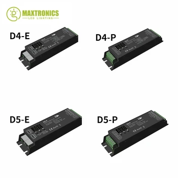 DC12-36V/48V D4-E D4-P 4 Kanál PWM DMX Decoder D5-E D5-P 5CH DMX512 Radič Digitálny Displej XLR3 RJ45 Pre RGB RGB +SCS Pásky
