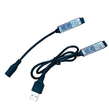 DC5-USB 24V/DC Mini Bluetooth-kompatibilného Inteligentného Telefónu APP Radič Bezdrôtové Ovládanie Pre 5050 3528 RGB LED Pásy Svetla