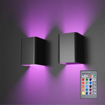 Diaľkové Ovládanie RGB Farebné LED Stenové Svetlo Vnútorné Steny Sconce, Hliníkové Hore a Dole Nástenné Svietidlo, LED Steny Sconce Pre Obývacia Izba