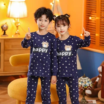Dievčatá Chlapci Pyžamo s Medveďmi Bavlna Dieťa Pyžamo Deti Pijamas Dieťa Cartoon Pyžamá Batoľa Odev Cartoon oblečenie, Oblečenie pre voľný čas