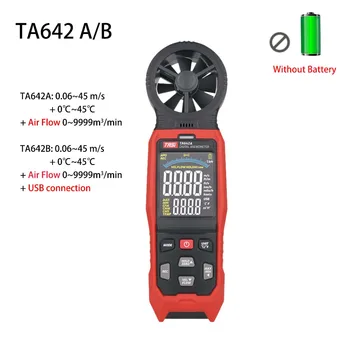 Digitálna Rýchlosť Vetra Tester 0~45m/s Rukoväť Vetra Teplota Vzduchu Prietok Opatrenie Techometer Pripojenia USB Anemometer Meter Vietor