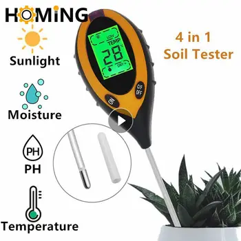 Digitálny 4 V 1 Pôdne PH Meter Vlhkosti Monitorovanie Teploty Slnečnému žiareniu Tester S Podsvietením Pre Záhradné Rastliny Poľnohospodárskej Pôdy Test