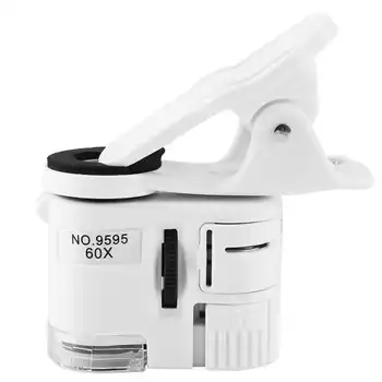Digitálny Mikroskop 9595W 60X lupou UV LED Svetlo Mini Mobilný Telefón, Clip Mikroskopom Microscopio Binokulárne