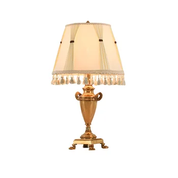 DINGFAN francúzsky najpredávanejšie Veľkoobchodné Ceny Vysoko Kvalitný Nočný Stolík Lampa Látkové Tienidlo Všetky Medi Led stolná Lampa