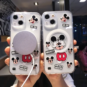 Disney Mickey Mouse Telefón Prípade iPhone 14 13 12 11 Pro Max Karikatúra Roztomilý All Inclusive Patria Prevencie Silikónový Ochranný Kryt