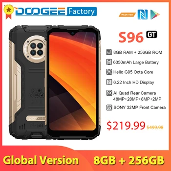 DOOGEE S96GT Smartphone 8GB 256 GB 6.22 Palcový Android 12 mobilné telefóny 24W Rýchle Nabíjanie 32MP Predná Kamera 6350mAh Mobilný Telefón