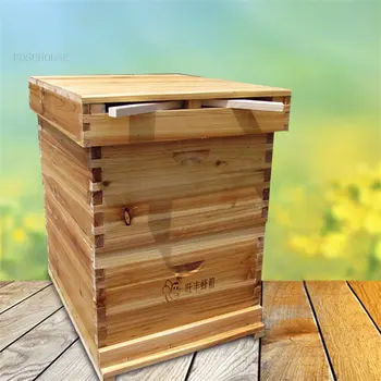 Drevené Včelí Úľ Desať Rám Dvojvrstvové Bee Box Včelárskych Nástroj Čínsky Jedľa Beehives Včelárske Zariadenia pre Včelárstvo Dodávky