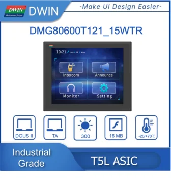 DWIN 12.1 palce,S Shell, 800*600 Pixelov, 16.7 M Farby, TN-TFT-LCD, Normálny Uhol DMG80600T121_15WTR