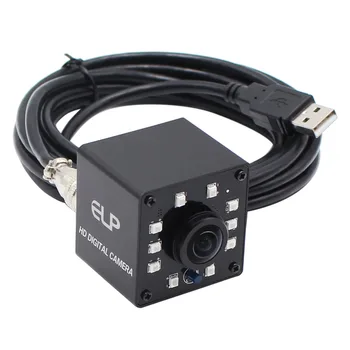 ELP 2MPX CMOS AR0330 USB Kamera s fisheye objektív širokouhlý 1080P H. 264 mini infračervené nočné videnie infračervený usb webkamera webová kamera