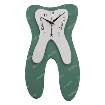 Európska Jednoduché Drevené Zubár Hodiny Tvorivé Zuby Závesné Dekoratívne Hodiny pre Obývacia Izba Zubné Vreckové Hodinky Quartz Hodiny