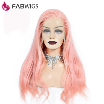 Fabwigs Krajky Ľudské Vlasy Parochňa S Baby Vlasy Pred Vytiahol Čistý Ružový Ľudské Vlasy, Parochne Pre Ženy Európske Remy Vlasy