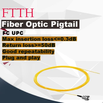 FASO 50PCS 2Meter FC/UPC Fiber Optic Pigtail Jednom Režime SX Core G657A2 0,9 mm Pigtail Žltá Bunda LSZH