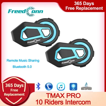 FreedConn T MAX PRO Prilba Komunikácie Motocykel Bluetooth 5.0 Intercom 8 Rider Nepremokavé Headset FM Rádio, Hudba Zdieľania