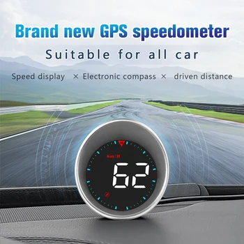 G5 GPS HUD Smart Digital Rýchlosť, prejdenú Vzdialenosť Meter prekročenia rýchlosti Auto Alarm, Head Up Display Pre Všetky Auta Univerzálny Projektor Kompas