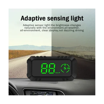G7 Univerzálny Auto HUD Auta GPS Head-Up Displej Rýchla Príručka pre Plochý Meter Auto