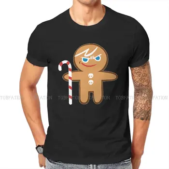 Gingerbrave Cookie Spustiť Kráľovstvo Mužov Polyester Tričko Retro Grunge O-Neck Tričko Harajuku Streetwear