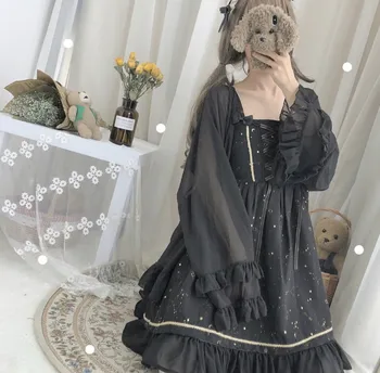 Gothic Lolita Šatka Šaty Loli Viktoriánskej Kostým Kawaii Oblečenie Harujuku Šaty Európske Ženy Krátke Slúžka Oblečenie Cosplay Party