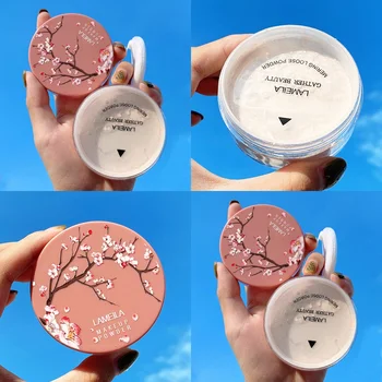 Hladké Loose Powder Svetlo Nastavenie Nepremokavé Sweatproof Oil Control Povrch Matný Zamatový Tváre Púder Na Tvár Make-Up Kórejský Kozmetické