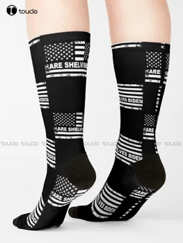 Holé Police Biden - Poďme Brandon Zábavné Merch - Lgbt Lgb Fjb nárazníky - Americkej Vlajky 2021 Trendov Pohodlné Ponožky