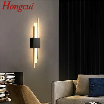 Hongcui Nordic Mosadz Nástenné Svietidlo Moderného Sconces Jednoduchý Dizajn LED Svetlo Pre Vnútorné Domáce Dekorácie