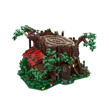 Horúce Magic Dream Fantasy Elf Treehouse Chata Chodník Strechy Openable Architektúra Stavebné Bloky Nastaviť, Hračky pre Deti, Dievčatá Dary