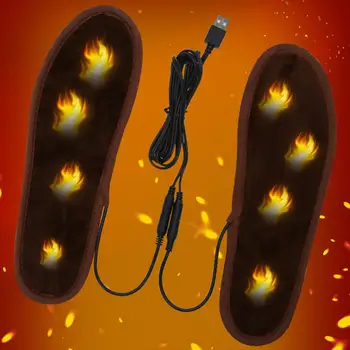 Hot Predaj 1 Pár Mäkké, Trvanlivé, Studená-doklad, USB Nabíjanie Elektrické Vykurovacie Vložky Nohy Teplejšie Pad Umývateľný Insole