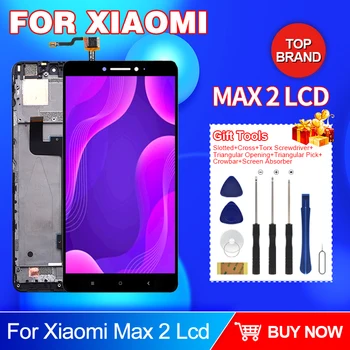 Hot Predaj 6.44 Palcový MI MAX 2 Displej Pre Xiao Max 2 Lcd Dotykový Panel Obrazovky Digitalizátorom. S montážou Rámu