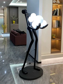 *Humanoidný Umenie Sochárstvo Loptu Poschodí Lampa Obývacia Izba Gauč Vedľa Svetlo Luxusné Tela, Dekorácie, Ozdoby