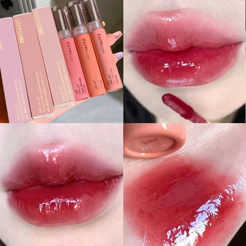 Hydratačná Farbenie Lesk Na Pery Zrkadlo Vody Tekutý Rúž 6 Farieb Trvalé Sexy Červené Pery Odtieň Lip Glaze Make-Up Kórejský Kozmetika