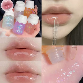 Hydratačné Lipglaze Anti-liplines lesk na pery Lip make-up Nastaviť Transparentné Lip Tint Anti-sušenie Balzam na Pery Zrkadlo Rúž Kozmetika