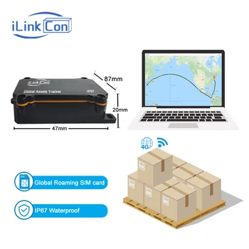 iLinkCon Mini Global Asset GPS Tracker Cargo Sledovacie Zariadenie (Voľné Globálne SIM) s Snímača Možnosť WiFi LBS GPS BLE IP67 Práce 3 Y