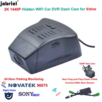 Jabriel Nové 2K Wifi Auta DVR Dash Cam Dual Camera 1440P videorekordér EDR 24H na Volvo XC90 B5 pre Volvo XC90 B6 2022 2023 2024