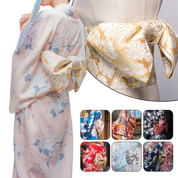Japonský Yukata Klasické Geisha Kimono Obi Pás Sakura Tlač Krídla Pás Cosplay Luk-uzol Retro Japonské Tradičné Opasok