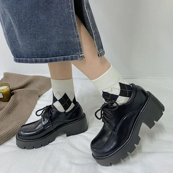 Jednotné dámske Topánky Malé Kožené Topánky Žena anglické Dievča, Japonská Divoké Čierne Retro Mary Jane Topánky Lolita Platforma Topánky