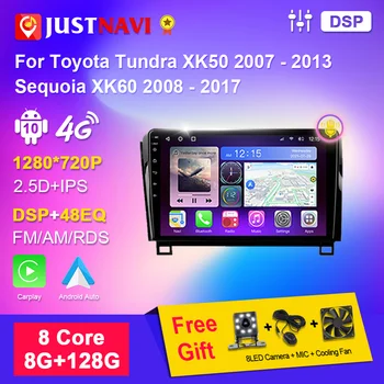 JUSTNAVI Autoradio Pre Toyota Tundra XK50 na roky 2007-2013 Sequoia XK60 2008 - 2017 2din Android 10 Multimediálna Navigácia GPS Prehrávač
