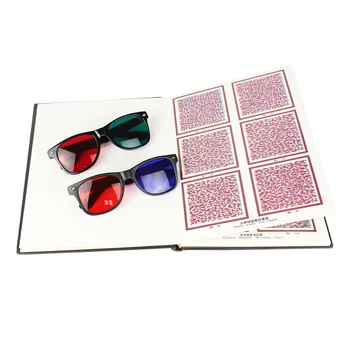 Komplexný Vizuálny Test Grafy Náhodné Dot Stereograms Knihy Farebná Slepota Astigmatizmus Amslerovým S Červenou Zelenú Okuliare