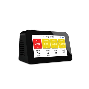 Kvalita ovzdušia Monitor PM2.5 PM1.0 PM10 CO2 TVOC Detektory Častíc Kvality Ovzdušia Detektor Teplota Vlhkosť Monitor