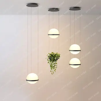 Kvetináč Prívesok Lampa dizajnér sklenenú guľu Závesné osvetlenie Reštaurácia Obývacia izba, Spálňa Bar dekor Rastlín Prívesok svetlá