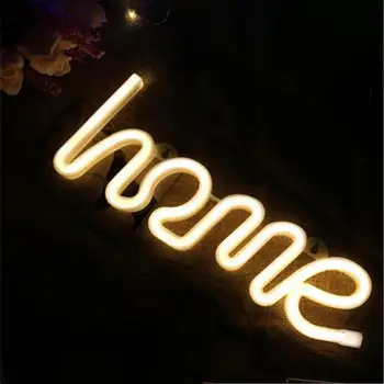 LED Domov List Neónový nápis Svetlo Dekoračné LED Modelovanie Svetlo Romantický Neónové svietidlo Svietidlo pre Svadobné Party