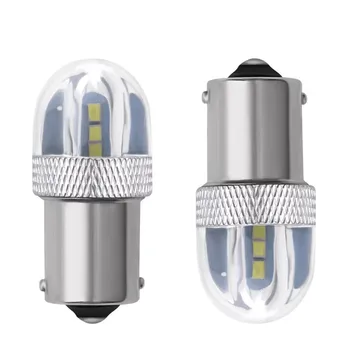LED lampa 1156 jednotného kontaktu indikátor B15S 12V 3030smd biele žiarovky