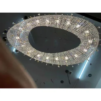 LED prívesok na čítanie Tvorivé luxusné Nordic moderné crystal obývacia výzdoba jedálne, spálne villa svetlo lesk de krištáľový luster