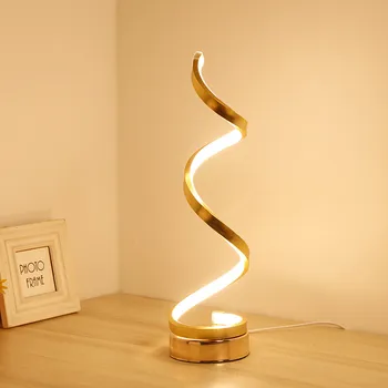 LED špirála stolná lampa moderný minimalistický izba posteli creative art štúdia obývacia izba ploche romantický krivky čítanie osvetlenie